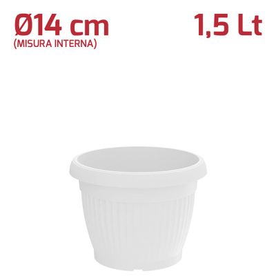 Vaso Gaia D14cm Bianco