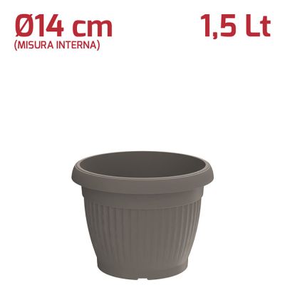 Vaso Gaia D14cm Grigio