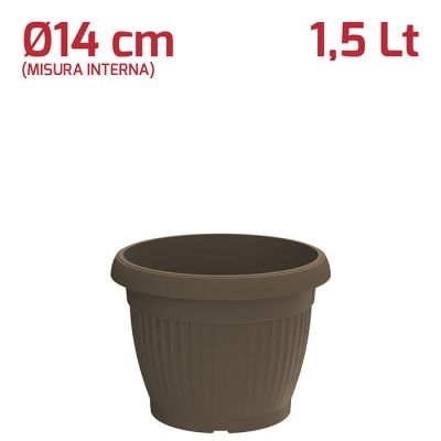 Vaso Gaia D14cm Marrone