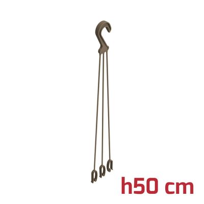 Gancio per Vaso H50cm Marrone