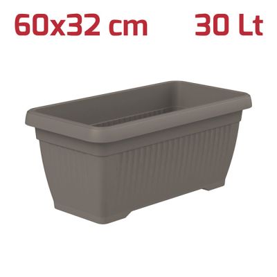 Vaso Rettangolare Gaia 60x32cm Grigio