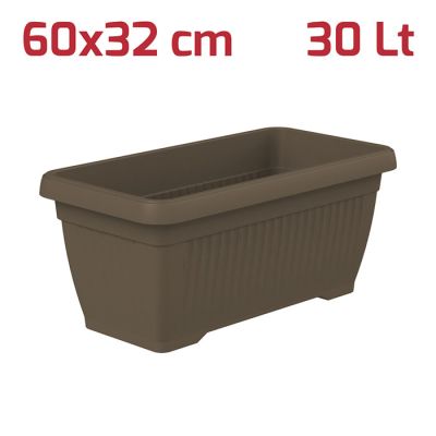 Vaso Rettangolare Gaia 60x32cm Marrone