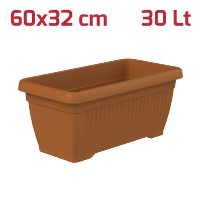 Vaso Rettangolare Gaia 60x32cm Terracotta