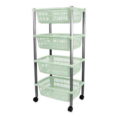 Carrello 4 Ripiani Verde Salvia