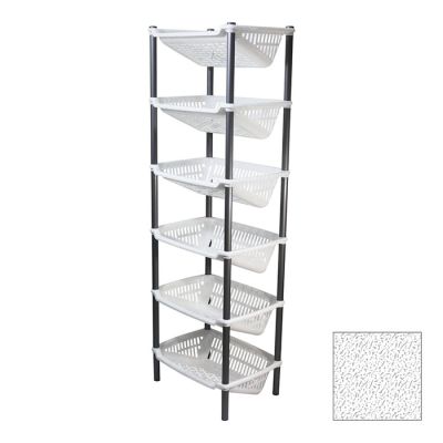 Cantinetta 6 Ripiani Obliqui Bianco Marmo