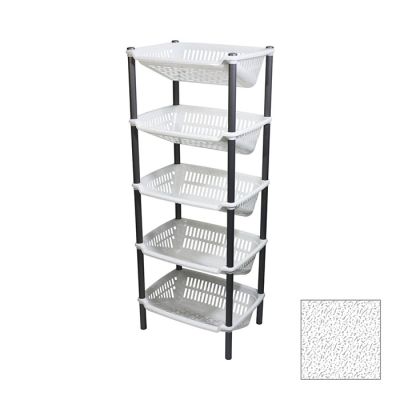 Cantinetta 5 Ripiani Obliqui Bianco Marmo