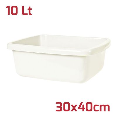Bacinella Rettangolare 30X37Cm 10L Bianco