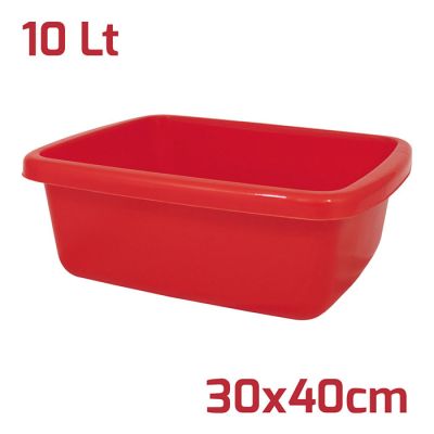 Bacinella Rettangolare 30X37Cm 10L Rosso Brillante