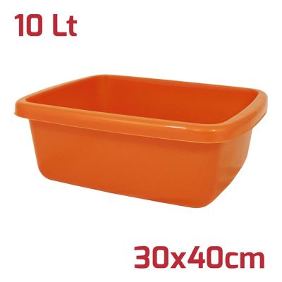 Bacinella Rettangolare 30X37Cm 10L Arancio Brill.