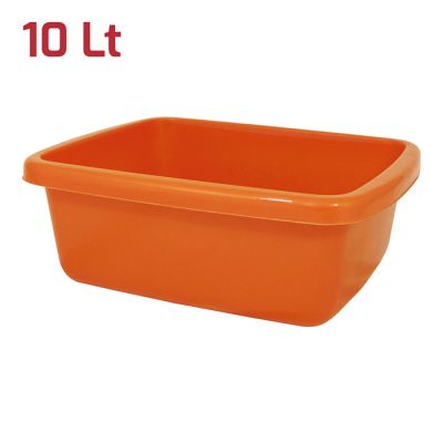 Bacinella Rettangolare 30X37Cm 10L Arancio Brill.