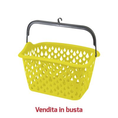 Cestino Portamollette Giallo con Manico