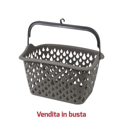Cestino Portamollette Grigio Talpa con Manico