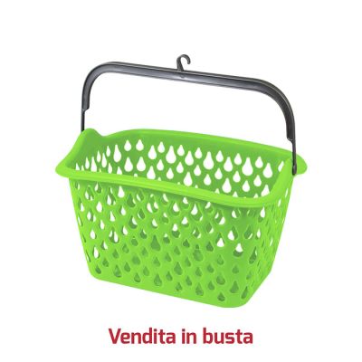 Cestino Portamollette Verde Lime con Manico