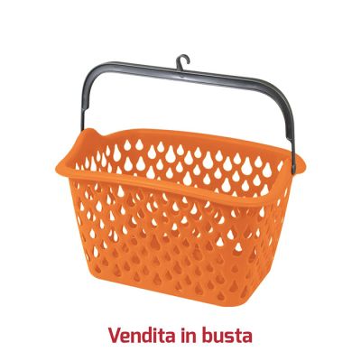 Cestino Portamollette Arancio con Manico