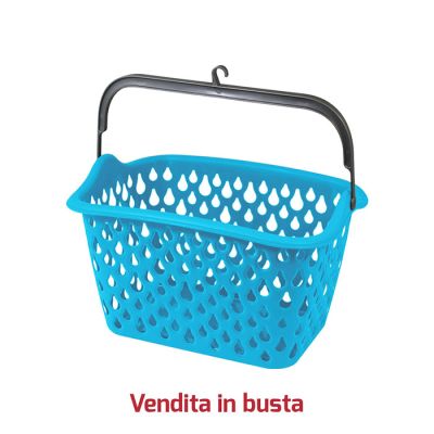 Cestino Portamollette Turchese con Manico