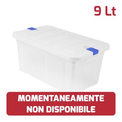 Mini Box Trasparente con Chiusure Blu