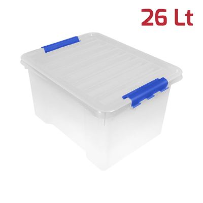 Magic Box trasparente con maniglie blu