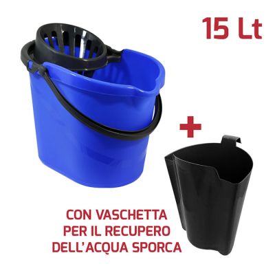 Secchio Evergreen Blu Man/Striz/Vaschet. Antracite