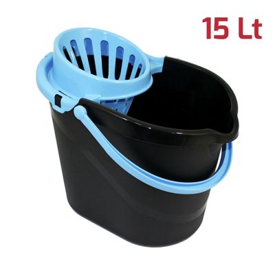 Evergreen Nero con Manico e Strizzatore Azzurro