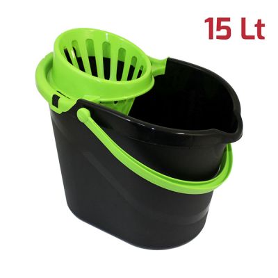 Evergreen Nero con Manico e Strizzatore Verde Lime