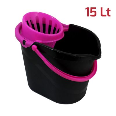 Evergreen Nero con Manico e Strizzatore Magenta