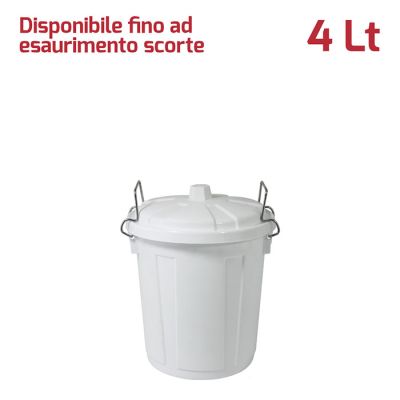Mini Bin 4Lt con Chiusure Bianco Ghiaccio
