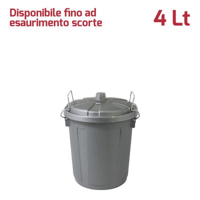 Mini Bin 4Lt con Chiusure Silver