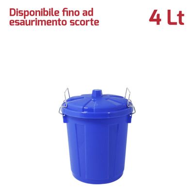 Mini Bin 4Lt con Chiusure Blu Brillante