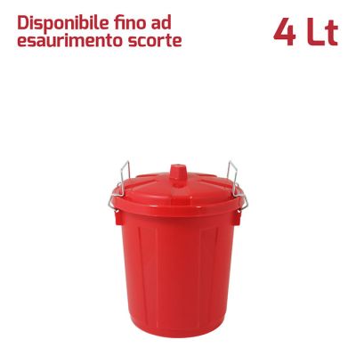 Mini Bin 4Lt con Chiusure Rosso