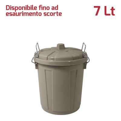 Jolly Bin 7Lt con Chiusure Tortora