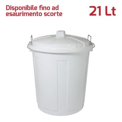 Maxi Bin 21Lt con Chiusure Bianco Ghiaccio