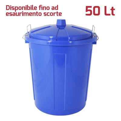 Big Bin 50Lt con Chiusure Blu Brillante