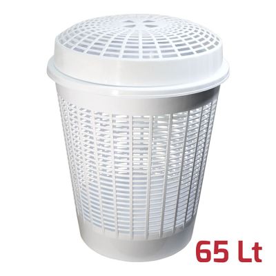 Cesta Europa con coperchio Bianco Ghiaccio