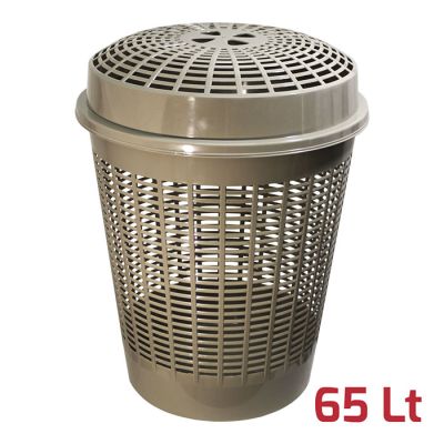 Cesta Europa con coperchio Tortora