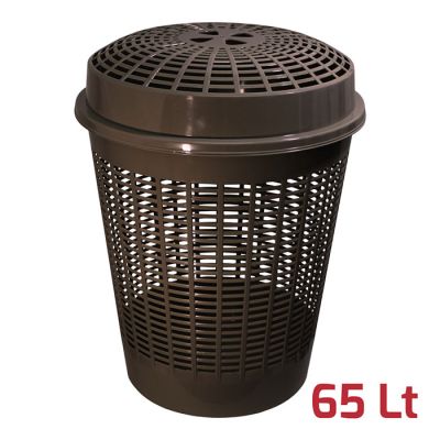 Cesta Europa con coperchio Marrone