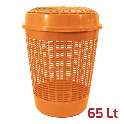 Cesta Europa con coperchio Arancio Brillante