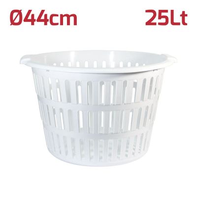 Cesta Biancheria Rotonda Bianco Ghiaccio