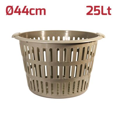 Cesta Biancheria Rotonda Grigio Tortora