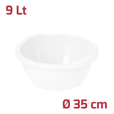 Bacinella Rotonda D35Cm 9L Bianco