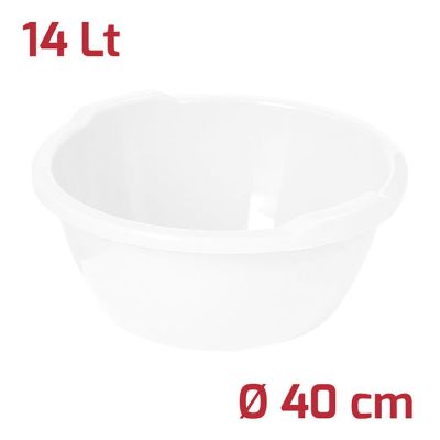 Bacinella Rotonda D40Cm 14L Bianco