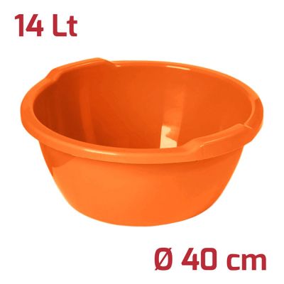 Bacinella Rotonda D40Cm 14L Arancio Brillante