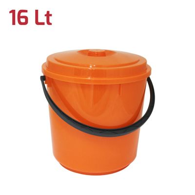 Bidone Immondizia 16Lt Arancio