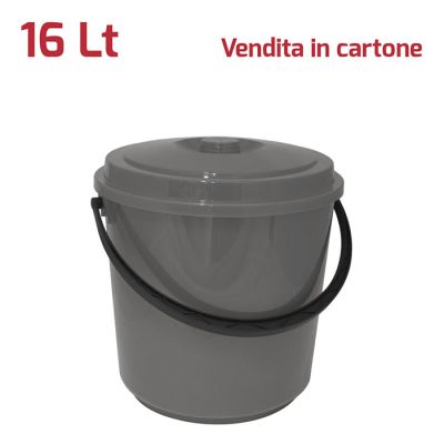 Bidone Immondizia 16Lt Grigio Talpa