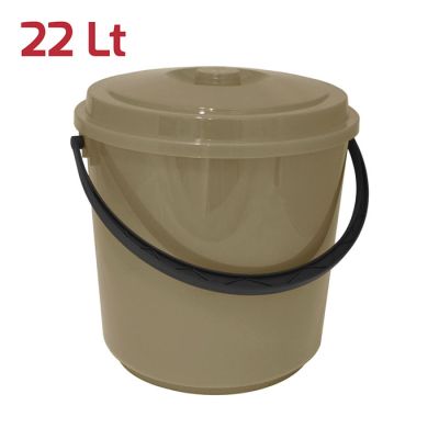 Bidone Immondizia 22Lt Grigio Tortora