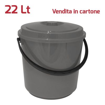 Bidone Immondizia 22Lt Grigio Talpa