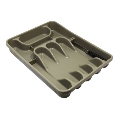 Portaposate Maxi con Porta Lama Grigio Tortora