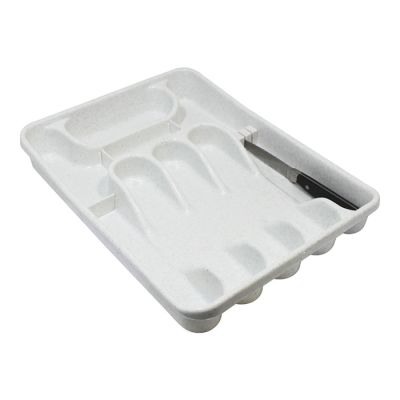 Portaposate Maxi con Porta Lama Bianco Marmo