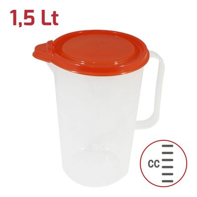 Caraffa Tavola 1.5Lt con coperchio Arancio