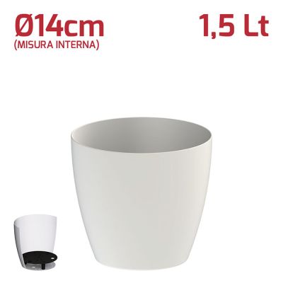 Vaso Fuji 1,5Lt D14cm Bianco