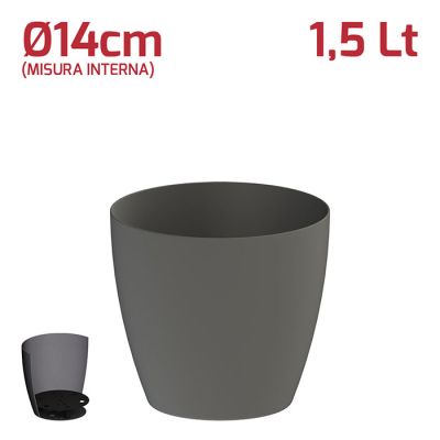 Vaso Fuji 1,5Lt D14cm Grigio